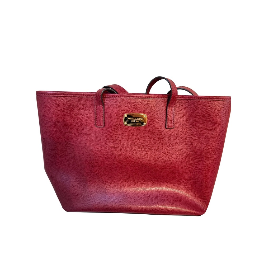 Michael Kors Jet Set Large Saffiano Leather‎ Tote – Deep Red